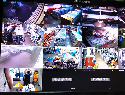 某外貿食品公司倉庫-同軸攝像頭安裝效果